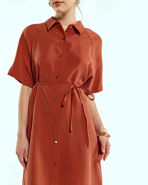 SIXDO Woven Flared Dress for Women